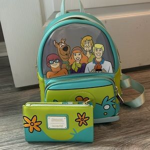 Set of Scooby Doo Mystery Machine Loungefly Backpack & Wallet